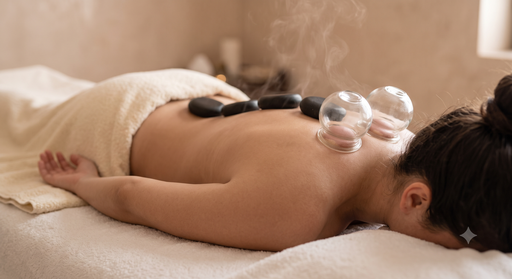Hot stone or cupping massage